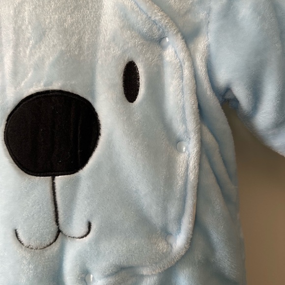 Cozy Blue Bear Infant Winter Romper - Picture 4 of 6